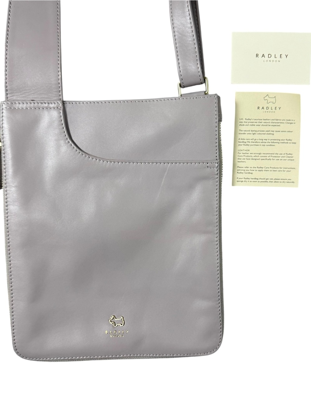 RADLEY LONDON Gray Leather Crossbody Bag
